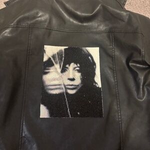 Lady Gaga Mayhem Diamond Painting Faux Leather Jacket Size Large